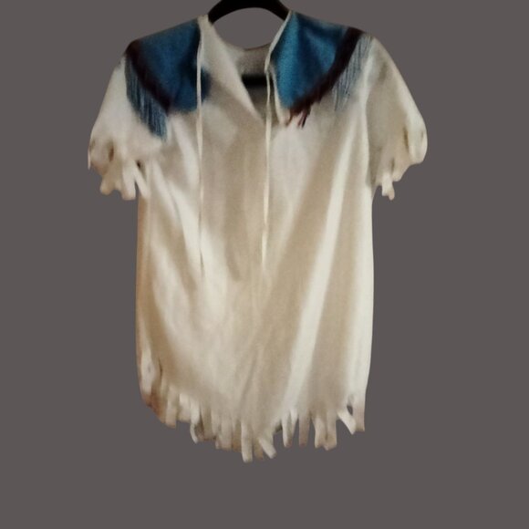 Rubies Costume Native American Style Fringe Dress Halloween Girls Medium - Picture 4 of 5